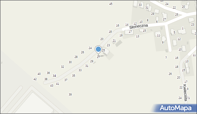 Modlniczka, Słoneczna, 27, mapa Modlniczka