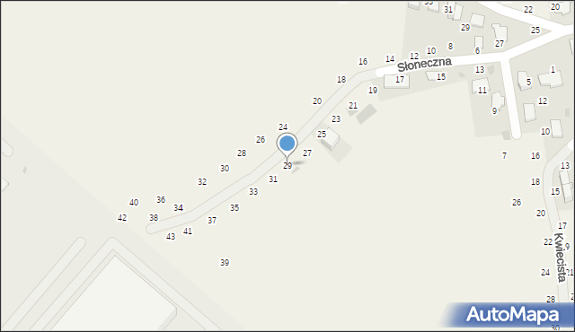 Modlniczka, Słoneczna, 29, mapa Modlniczka