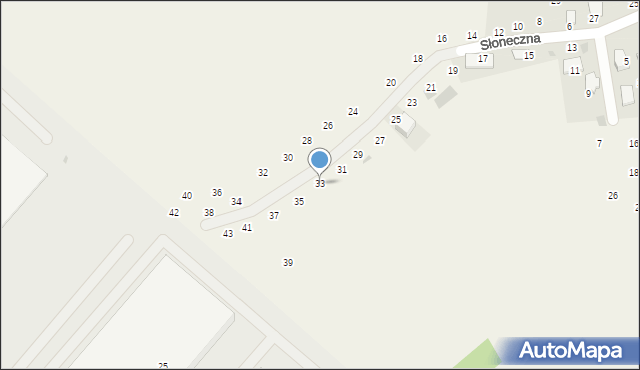 Modlniczka, Słoneczna, 33, mapa Modlniczka