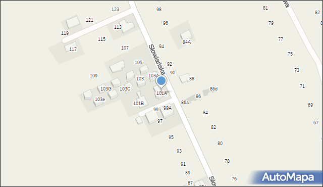 Modlniczka, Słowiańska, 101A, mapa Modlniczka