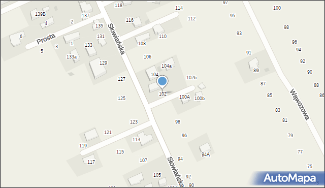 Modlniczka, Słowiańska, 102, mapa Modlniczka