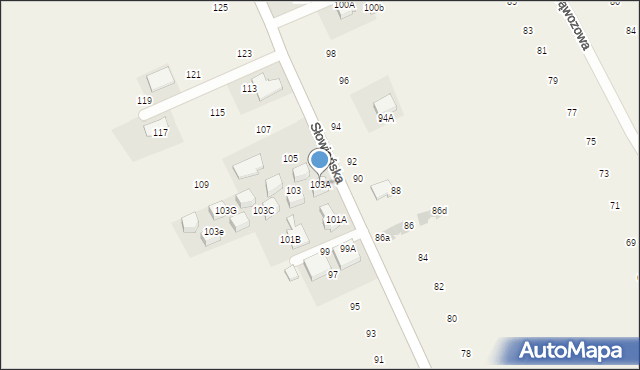 Modlniczka, Słowiańska, 103A, mapa Modlniczka