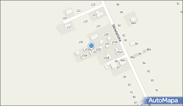 Modlniczka, Słowiańska, 103D, mapa Modlniczka