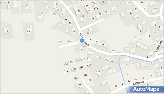 Modlniczka, Słowiańska, 23, mapa Modlniczka