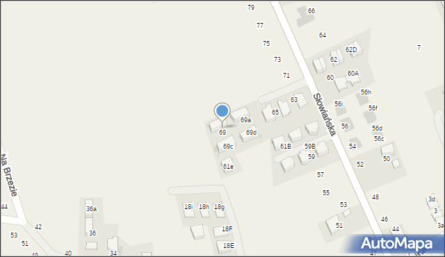 Modlniczka, Słowiańska, 69b, mapa Modlniczka