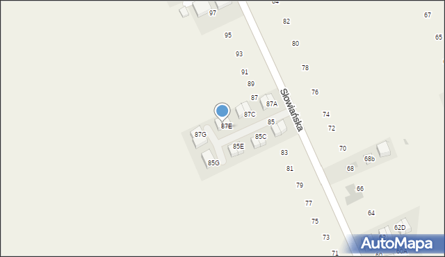 Modlniczka, Słowiańska, 87F, mapa Modlniczka