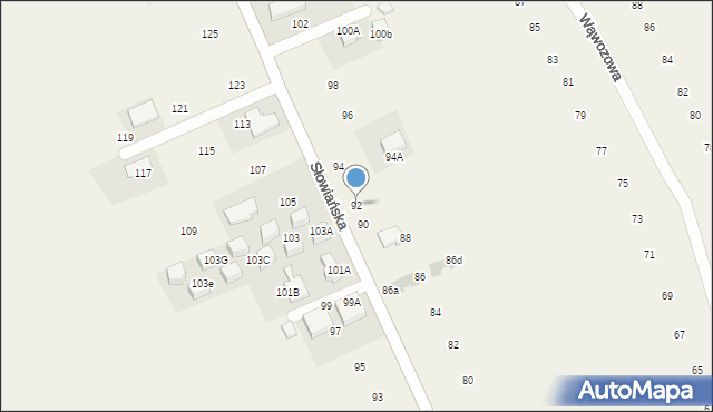 Modlniczka, Słowiańska, 92, mapa Modlniczka