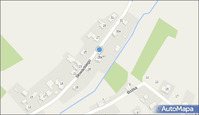 Modzurów, Słowackiego Juliusza, 29a, mapa Modzurów