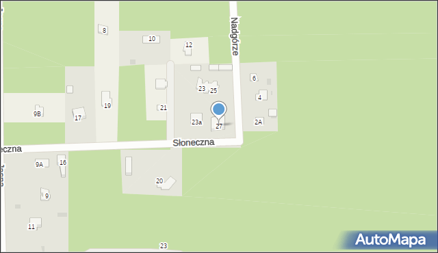 Mostówka, Słoneczna, 27, mapa Mostówka