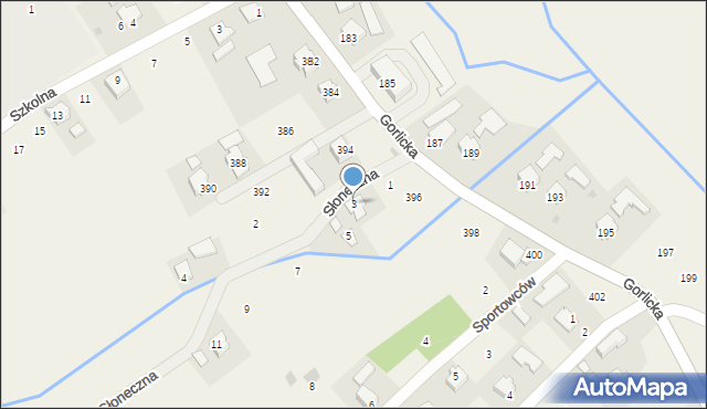 Moszczenica, Słoneczna, 3, mapa Moszczenica