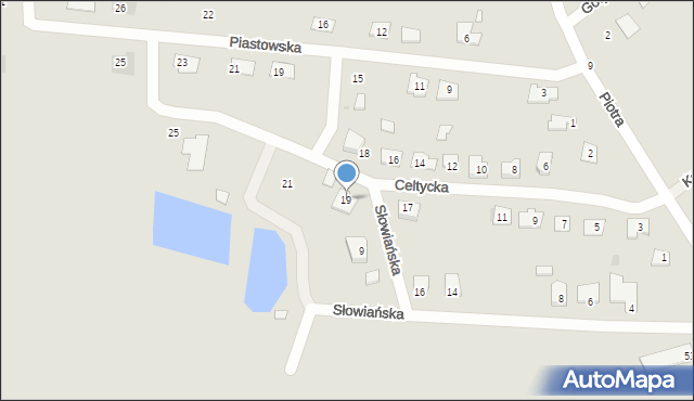 Mrocza, Słowiańska, 19, mapa Mrocza