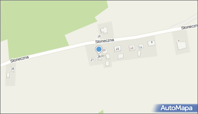 Mrzezino, Słoneczna, 25, mapa Mrzezino