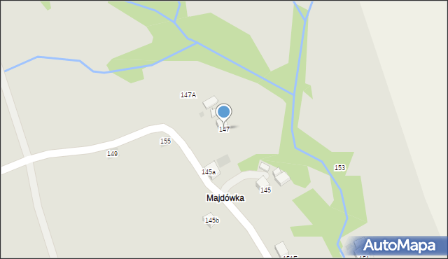 Mszana Dolna, Słomka, 147, mapa Mszana Dolna