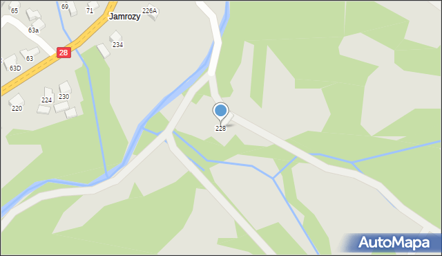 Mszana Dolna, Słomka, 228, mapa Mszana Dolna