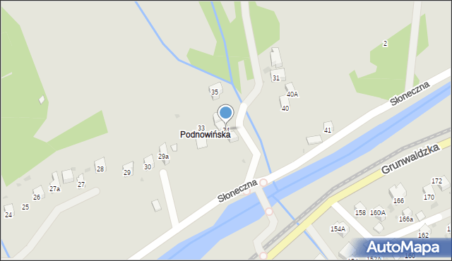 Muszyna, Słoneczna, 34, mapa Muszyna