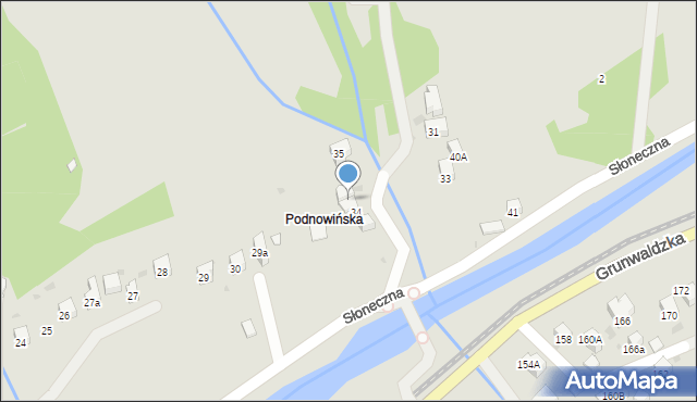 Muszyna, Słoneczna, 34A, mapa Muszyna