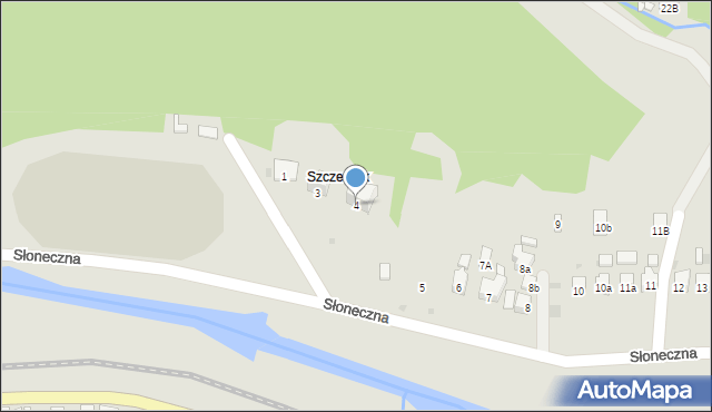 Muszyna, Słoneczna, 4, mapa Muszyna