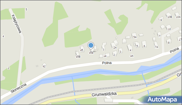 Muszyna, Słoneczna, 45a, mapa Muszyna