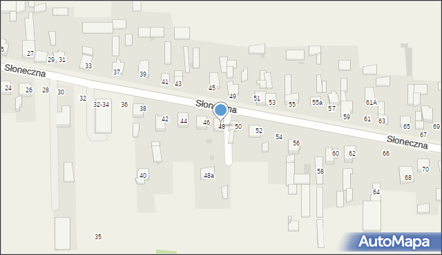 Mykanów, Słoneczna, 48, mapa Mykanów