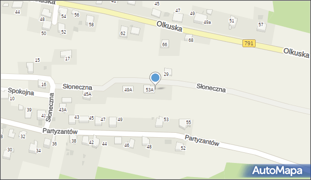 Myślachowice, Słoneczna, 24, mapa Myślachowice