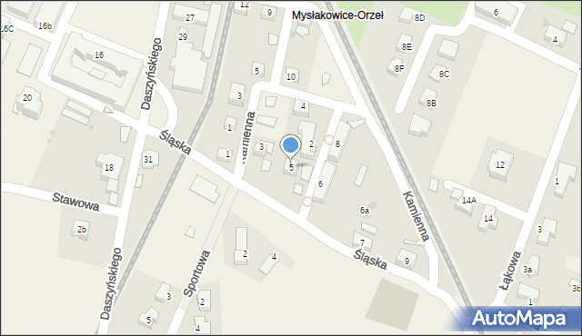 Mysłakowice, Śląska, 5, mapa Mysłakowice