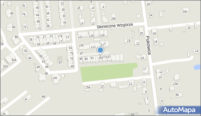 Mysłowice, Słoneczne Wzgórze, 101, mapa Mysłowice