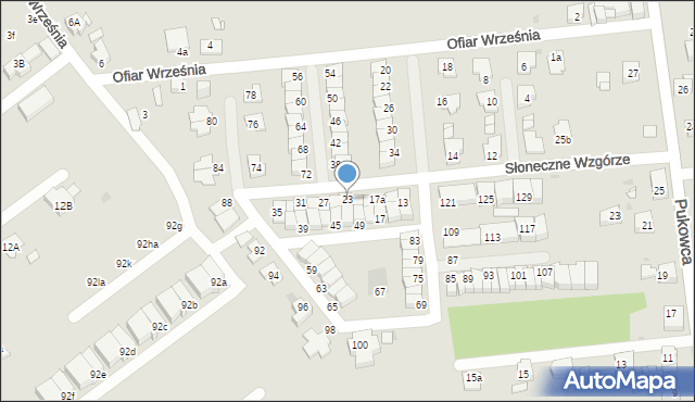 Mysłowice, Słoneczne Wzgórze, 23, mapa Mysłowice