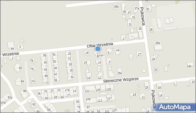 Mysłowice, Słoneczne Wzgórze, 8, mapa Mysłowice