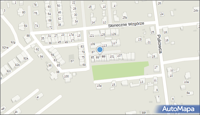 Mysłowice, Słoneczne Wzgórze, 91, mapa Mysłowice