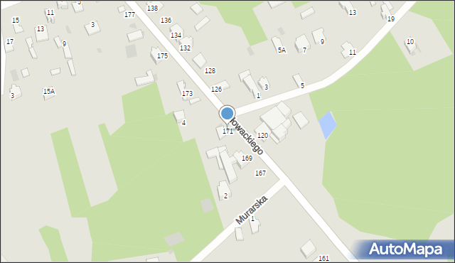 Myszków, Słowackiego Juliusza, 171, mapa Myszków