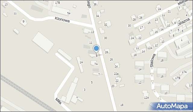 Myszków, Słowackiego Juliusza, 9, mapa Myszków