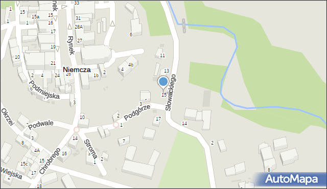 Niemcza, Słowackiego Juliusza, 15, mapa Niemcza