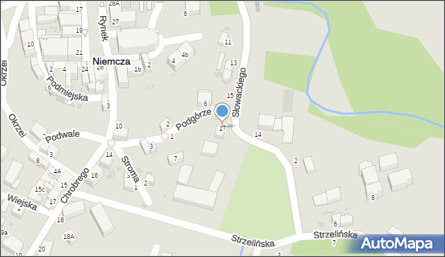 Niemcza, Słowackiego Juliusza, 17, mapa Niemcza