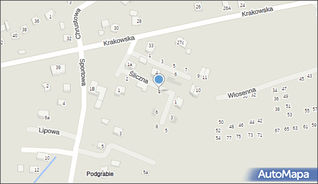Niepołomice, Śliczna, 4, mapa Niepołomice