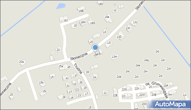 Niepołomice, Słoneczna, 13F, mapa Niepołomice