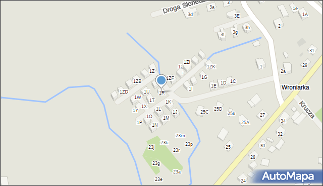 Niepołomice, Słoneczna, 1R, mapa Niepołomice