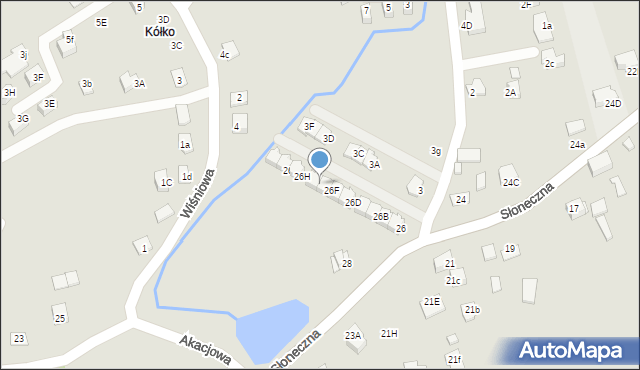 Niepołomice, Słoneczna, 26G, mapa Niepołomice