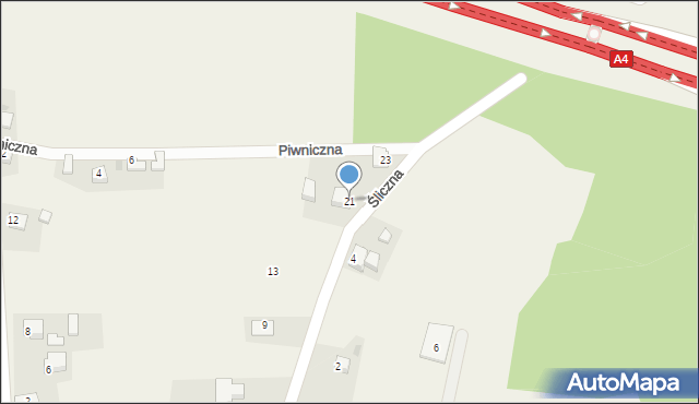 Nieporaz, Śliczna, 21, mapa Nieporaz