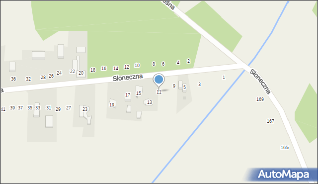 Nowa Kuźnica, Słoneczna, 11, mapa Nowa Kuźnica