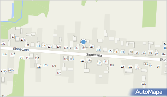 Nowa Kuźnica, Słoneczna, 112, mapa Nowa Kuźnica