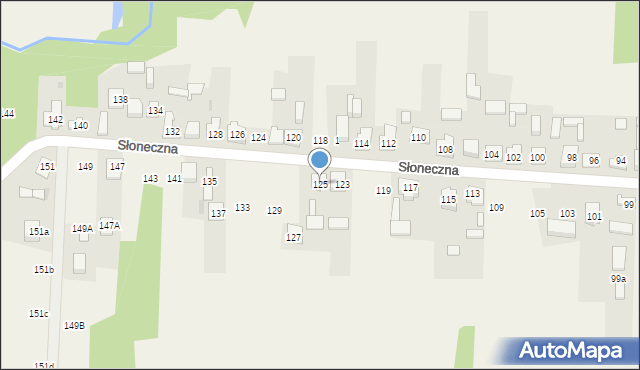 Nowa Kuźnica, Słoneczna, 125, mapa Nowa Kuźnica