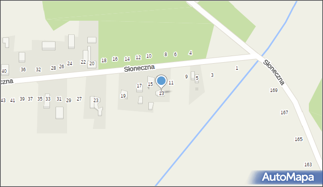 Nowa Kuźnica, Słoneczna, 13, mapa Nowa Kuźnica