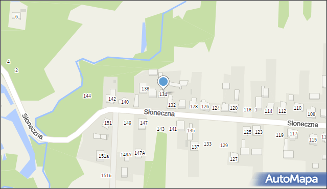 Nowa Kuźnica, Słoneczna, 134, mapa Nowa Kuźnica