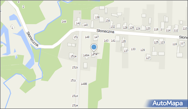 Nowa Kuźnica, Słoneczna, 147A, mapa Nowa Kuźnica