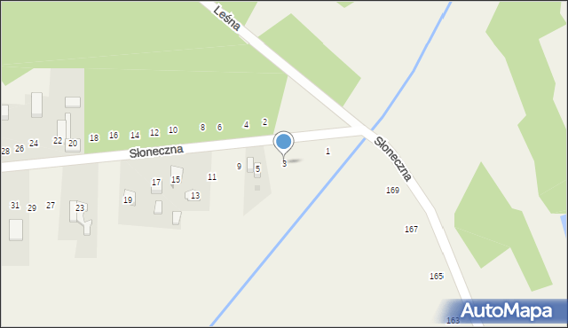 Nowa Kuźnica, Słoneczna, 3, mapa Nowa Kuźnica