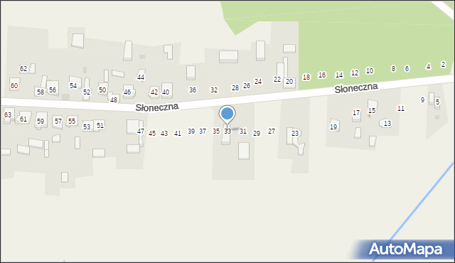 Nowa Kuźnica, Słoneczna, 33, mapa Nowa Kuźnica