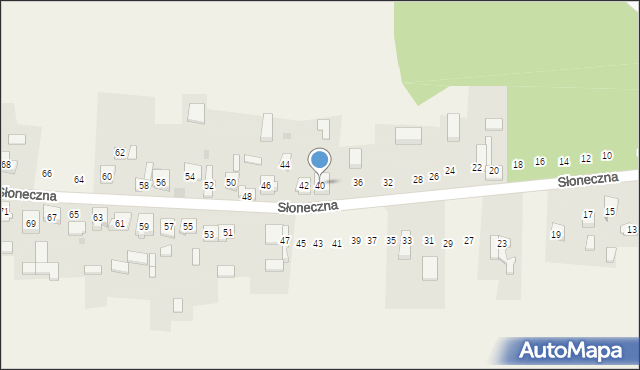 Nowa Kuźnica, Słoneczna, 40, mapa Nowa Kuźnica