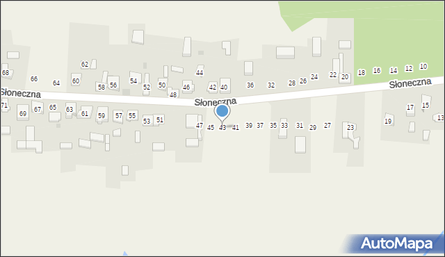 Nowa Kuźnica, Słoneczna, 43, mapa Nowa Kuźnica