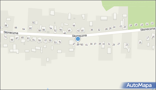 Nowa Kuźnica, Słoneczna, 45, mapa Nowa Kuźnica