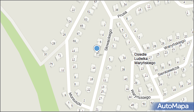 Nowa Ruda, Słowackiego Juliusza, 12, mapa Nowa Ruda